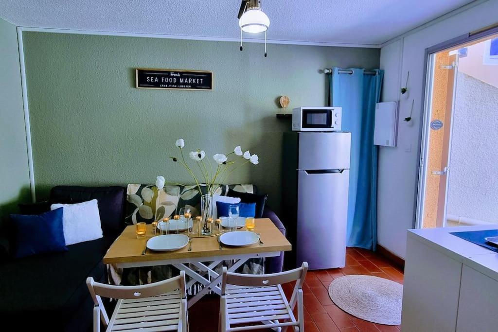 Le Marine Rez De Jardin Direct Plage Parking Prive Climatise Sète Buitenkant foto